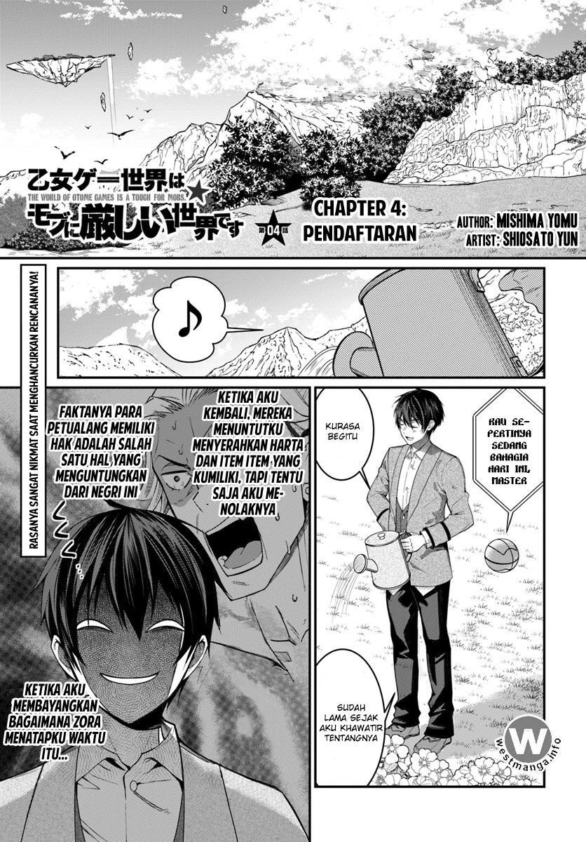 Otome Game Sekai Wa Mob Ni Kibishii Sekai Desu Chapter 4