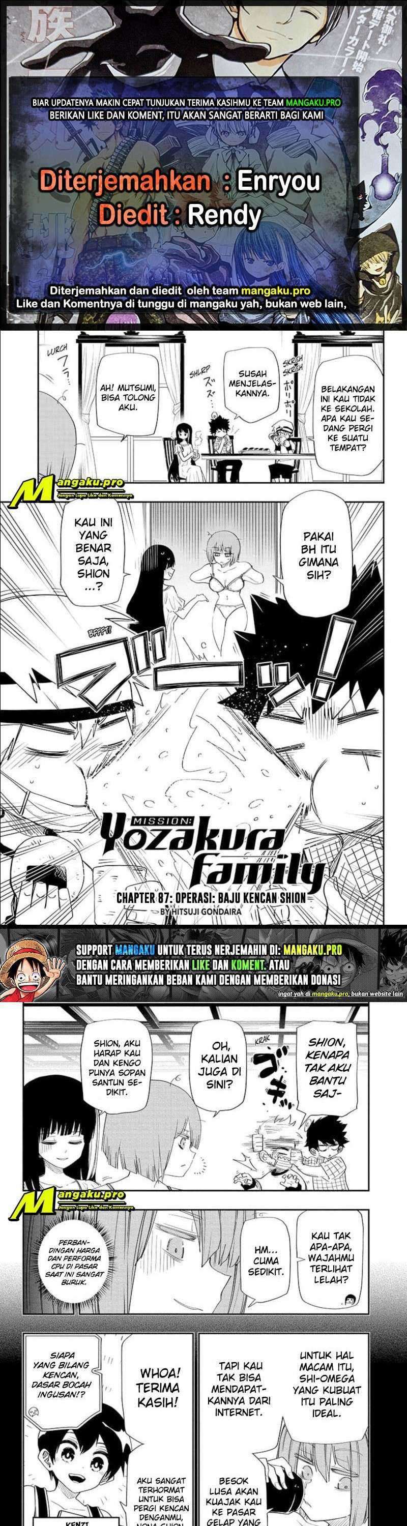 Mission Yozakura Family Chapter 87