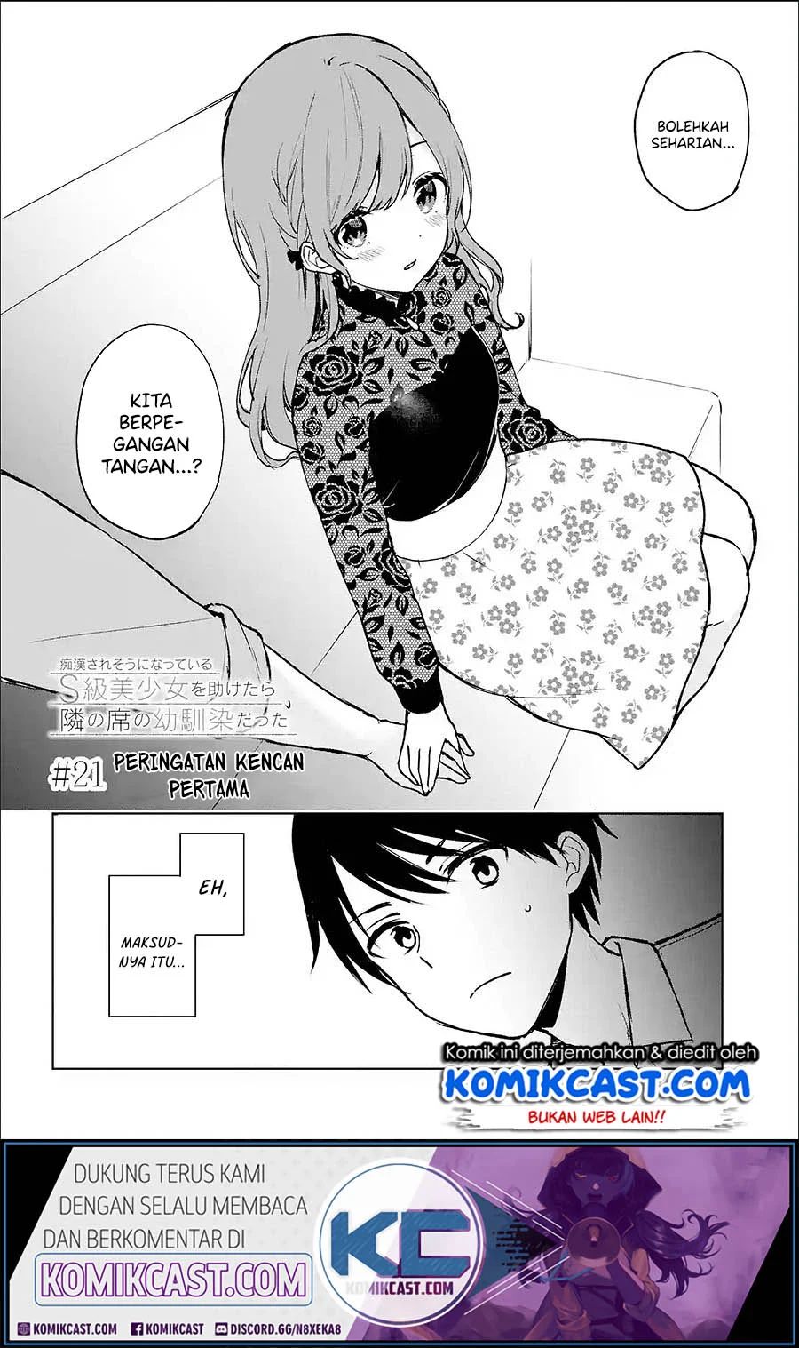 Chikan Saresou Ni Natteiru S-kyuu Bishoujo Wo Tasuketara Tonari No Seki No Osanajimi Datta Chapter 21.1