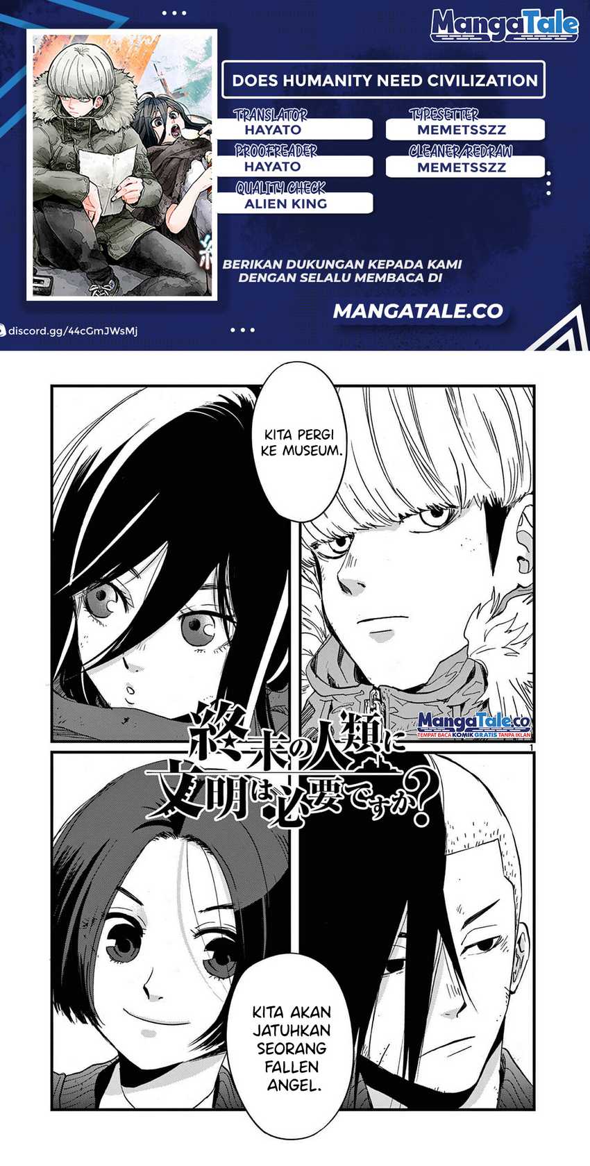 Shuumatsu No Jinrui Ni Bunmei Wa Hitsuyou Desu Ka Chapter 7