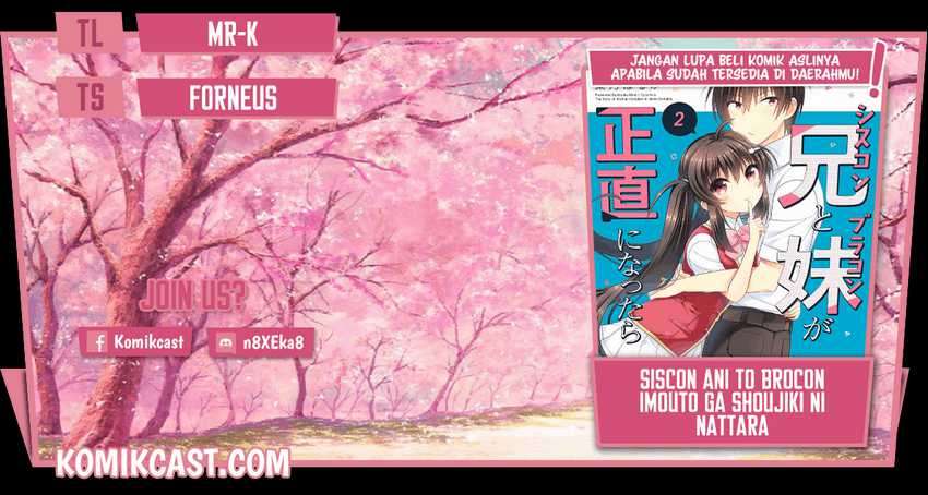 Siscon Ani To Brocon Imouto Ga Shoujiki Ni Nattara Chapter 30.1