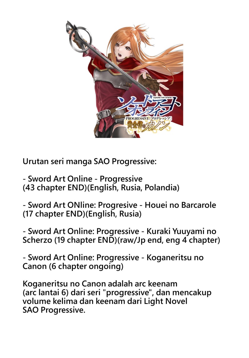 Sword Art Online Progressive Canon Of The Golden Rule Chapter 1