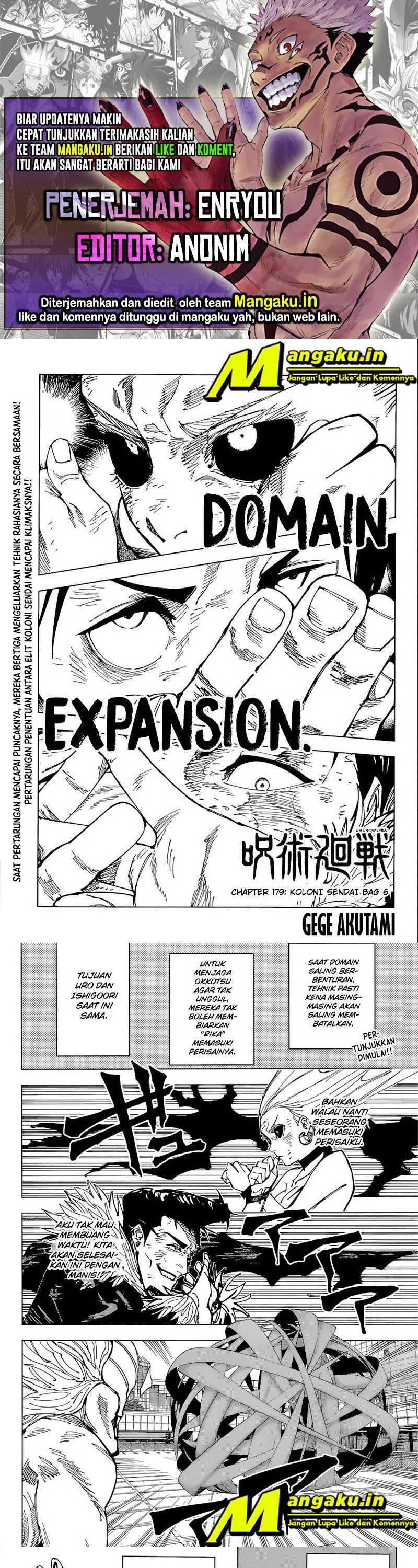 Jujutsu Kaisen Chapter 179