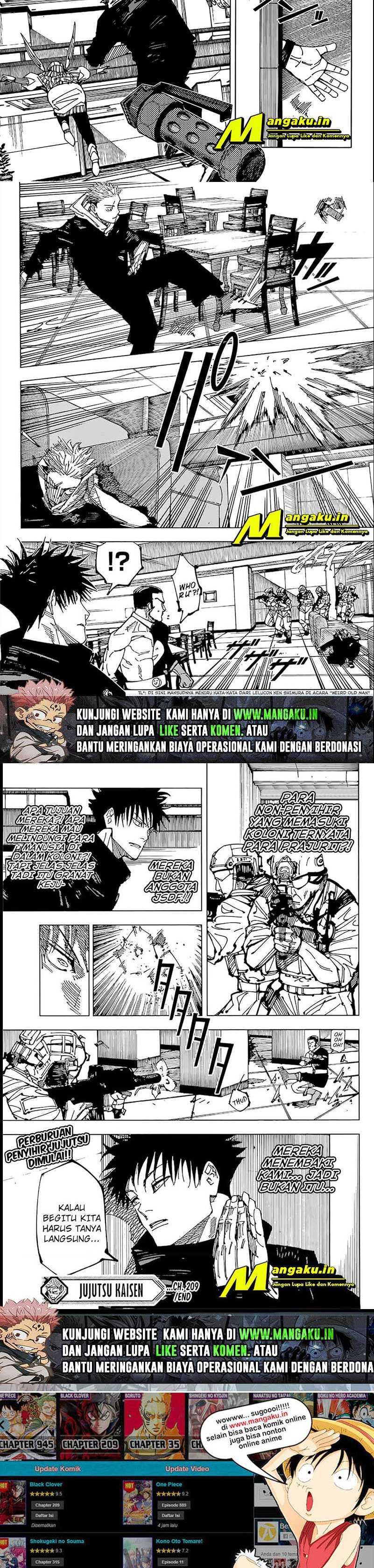 Jujutsu Kaisen Chapter 209