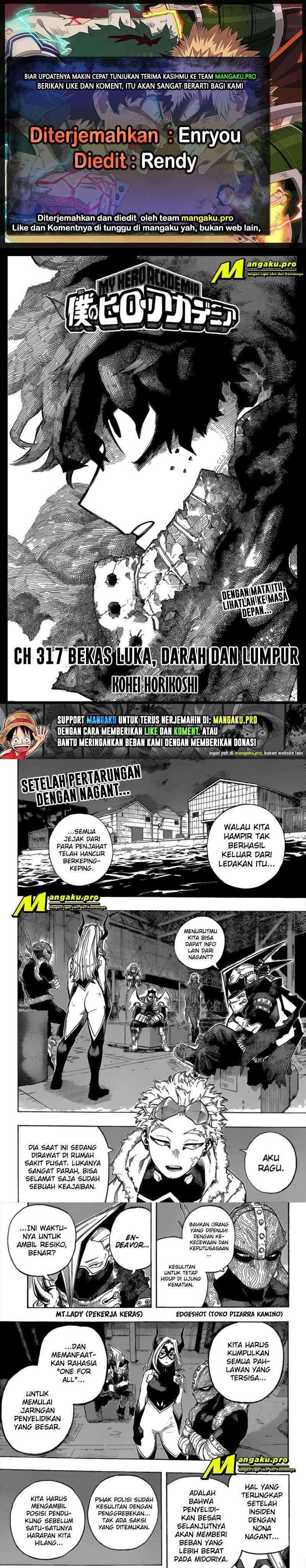 Boku No Hero Academia Chapter 317