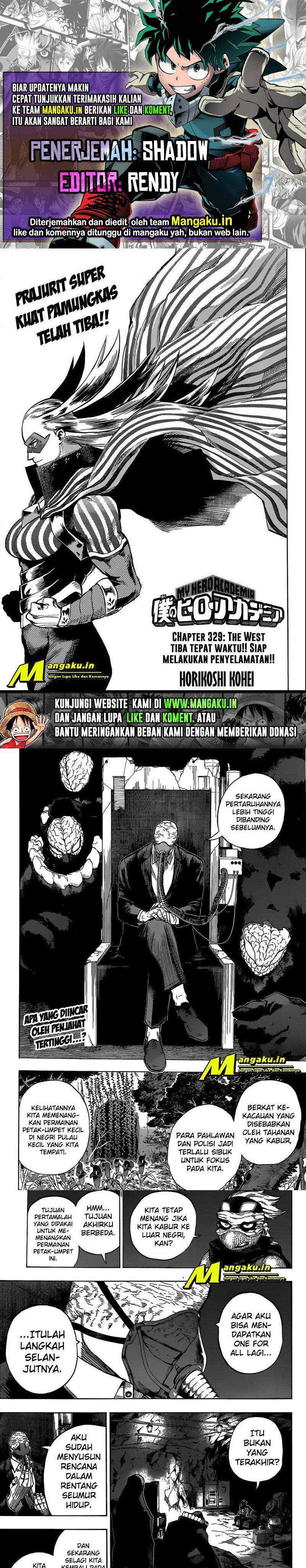 Boku No Hero Academia Chapter 329