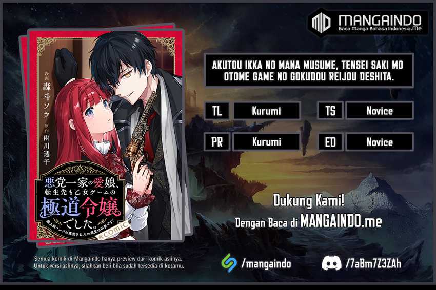 Akutou Ikka No Mana Musume, Tensei Saki Mo Otome Game No Gokudou Reijou Deshita. Chapter 1.2