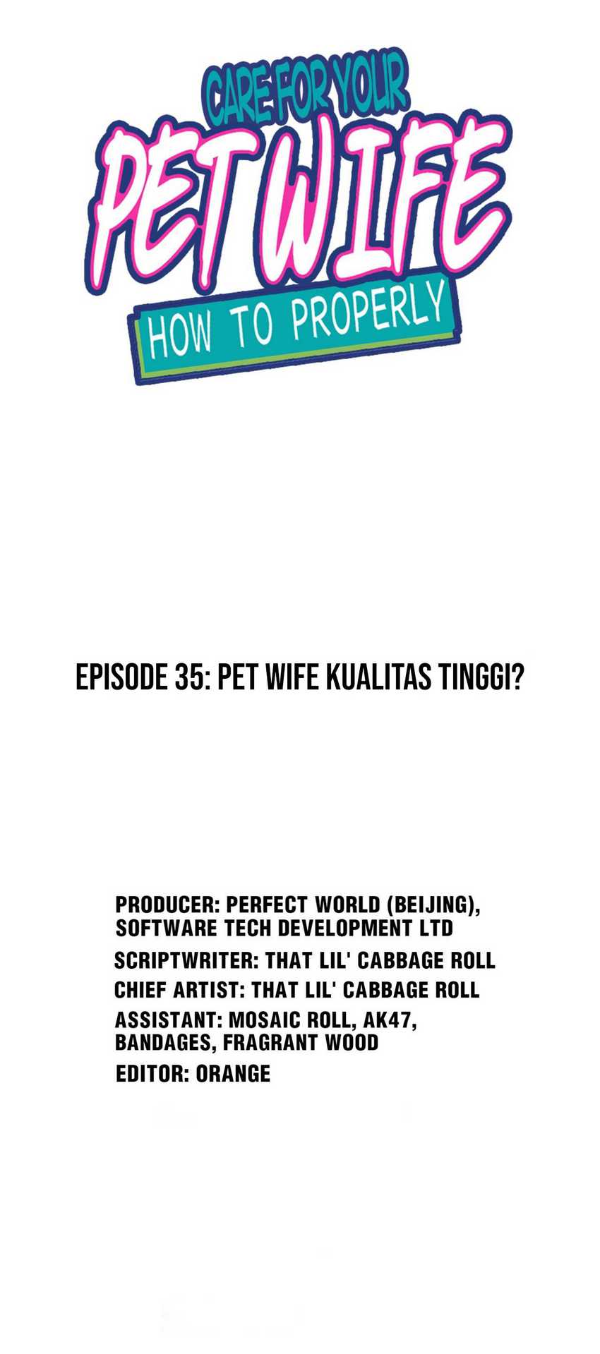 How To Properly Care For Your Pet Wife Chapter 35