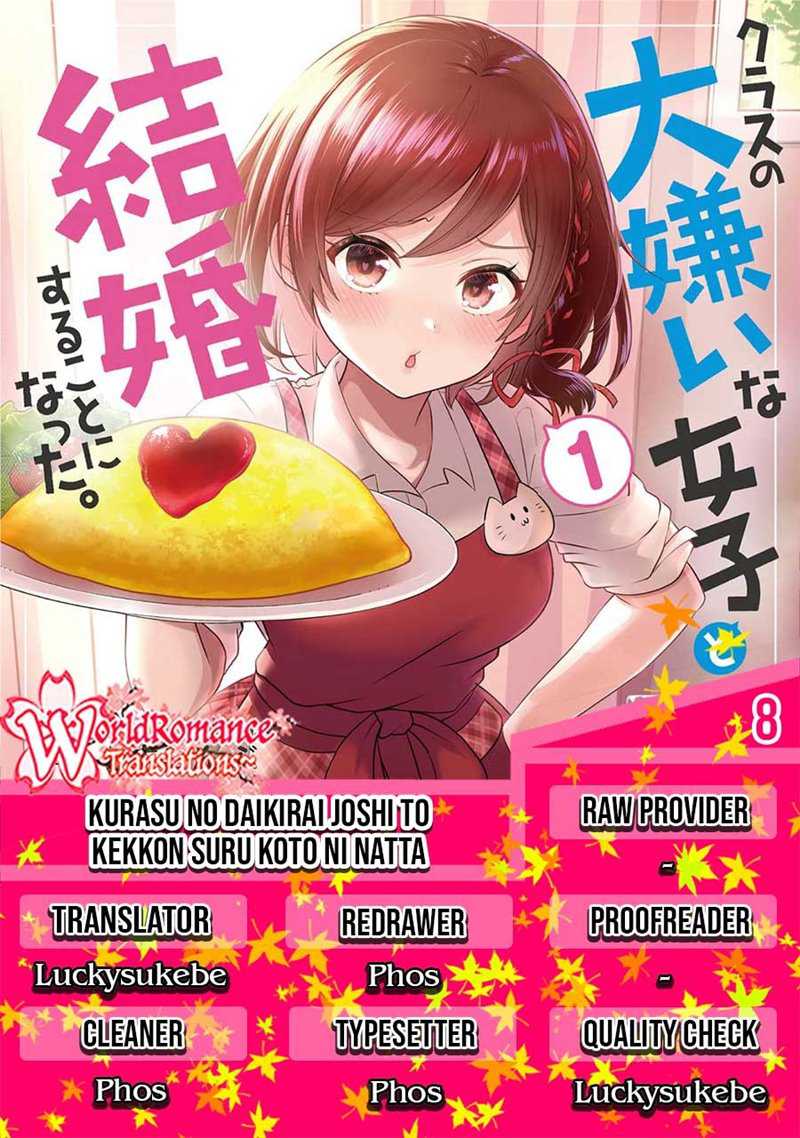 Kurasu No Daikirai Na Joshi To Kekkon Suru Koto Ni Natta Chapter 8