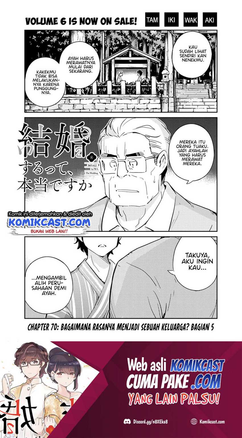 Kekkon Surutte, Hontou Desu Ka Chapter 70