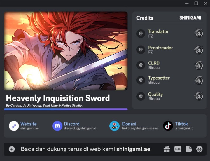 Heavenly Inquisition Sword Chapter 100