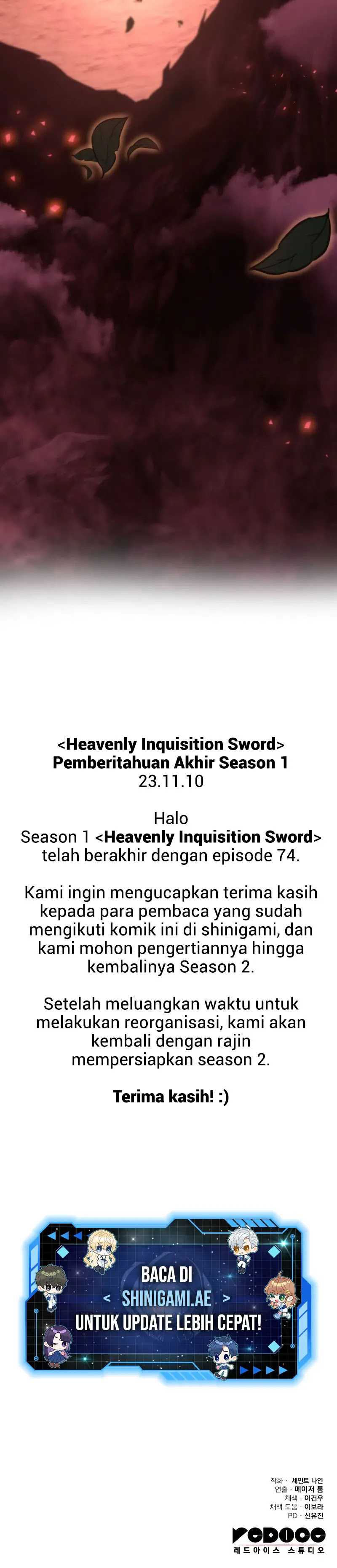 Heavenly Inquisition Sword Chapter 74