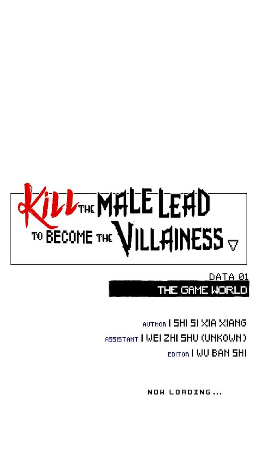 Kill The Male Lead To Become The Villainess Chapter 1