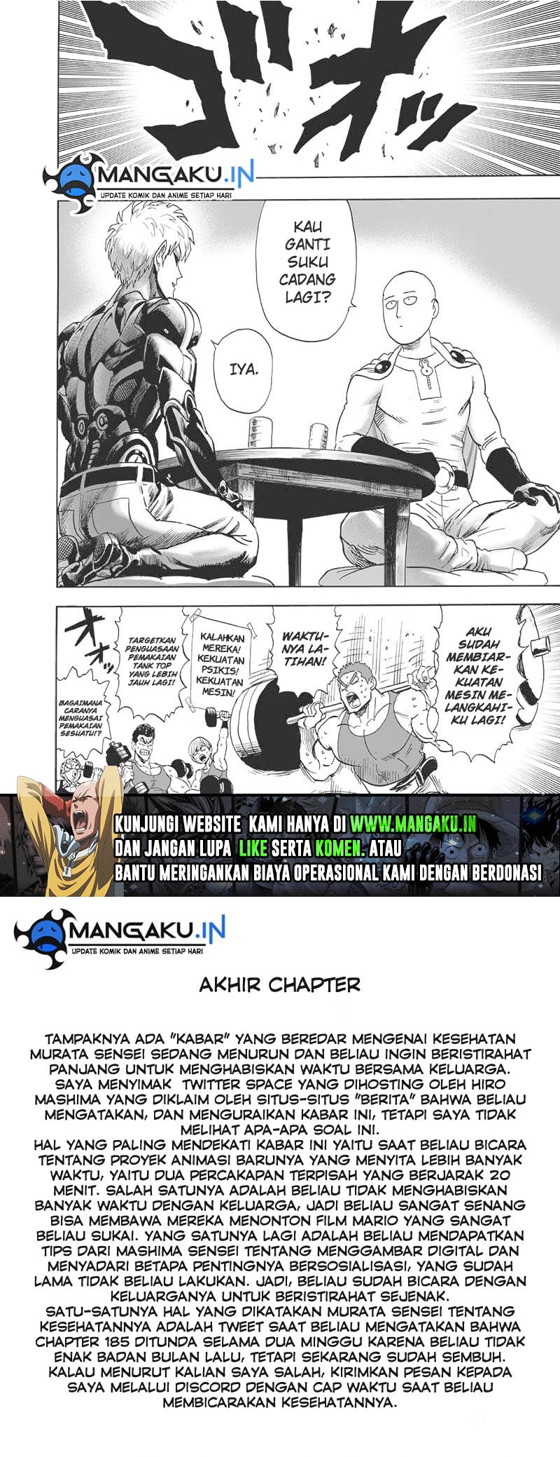 One Punch-man Chapter 185