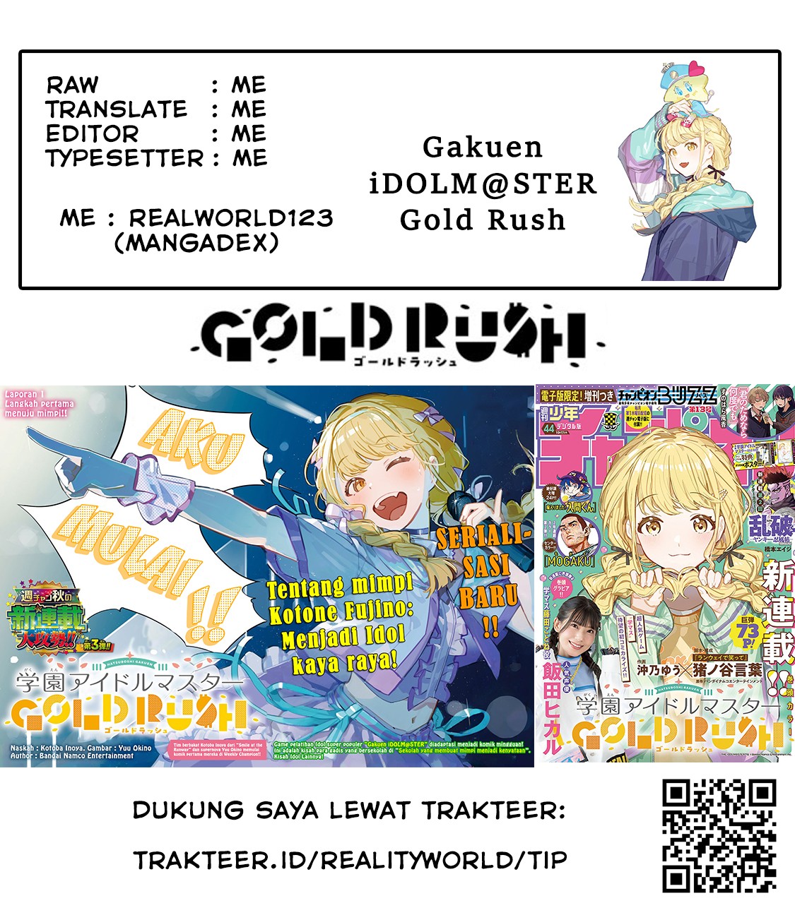 Gakuen Idolm@ster Gold Rush Chapter 1