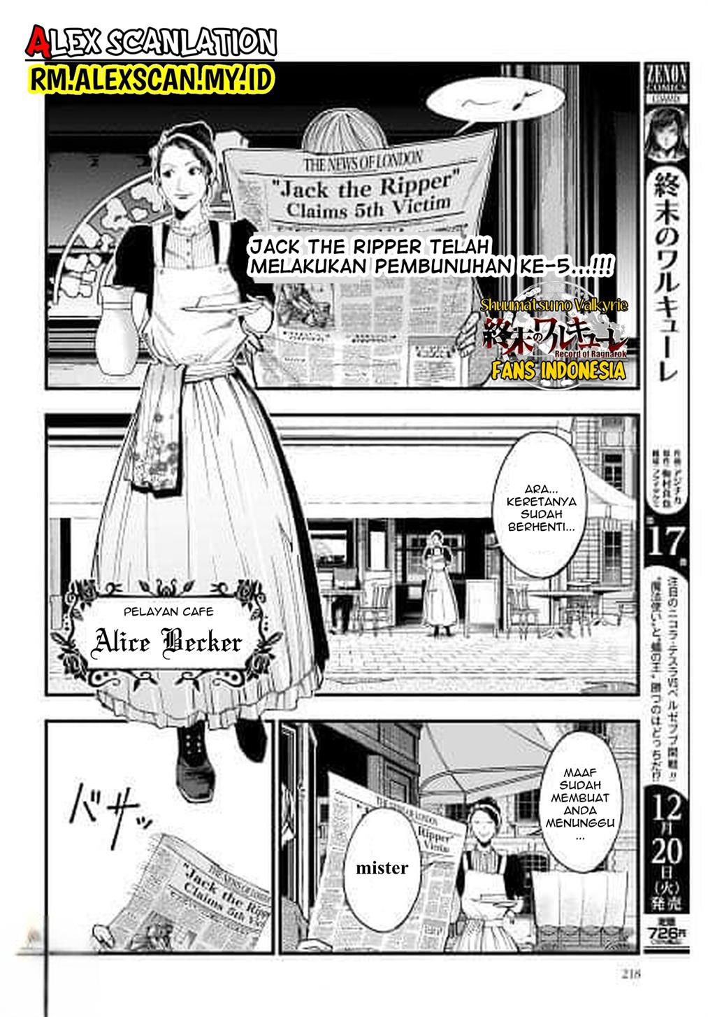 Shuumatsu No Valkyrie Kitan: Jack The Ripper No Jikenbo Chapter 1