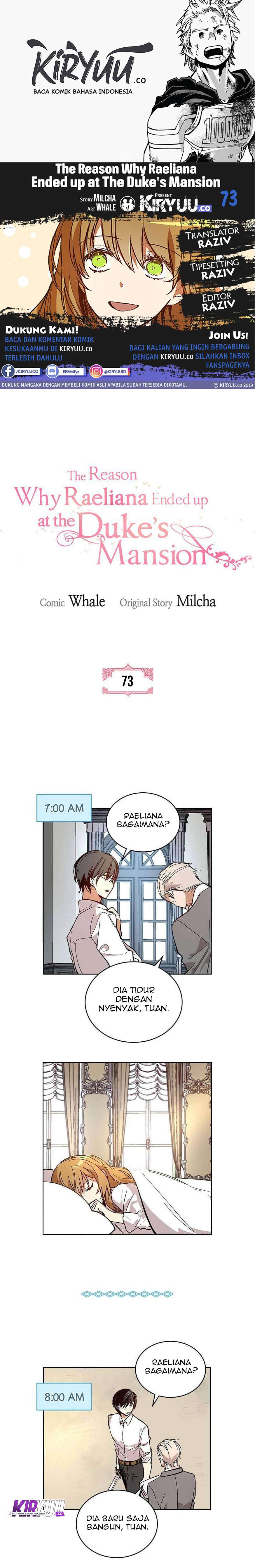 The Reason Why Raeliana Ended Up At The Duke’s Mansion Chapter 73