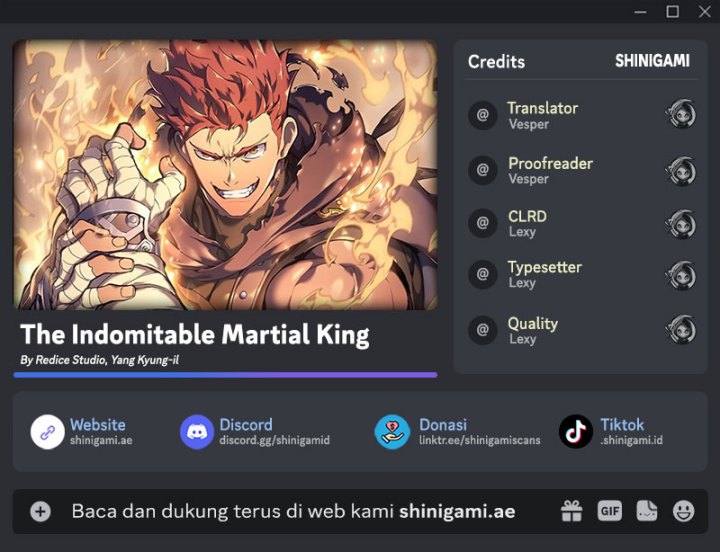 The Indomitable Martial King Chapter 1