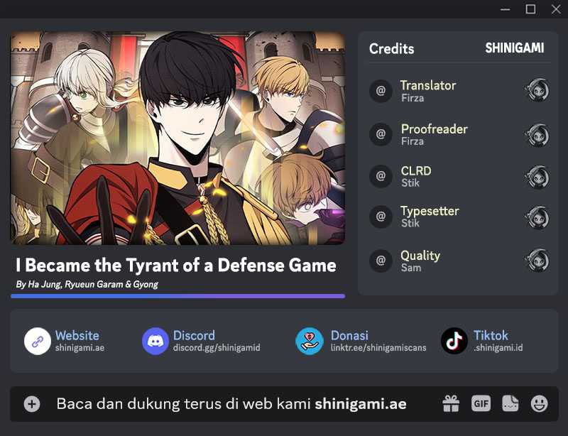 I Became The Tyrant Of A Defense Game Chapter 105