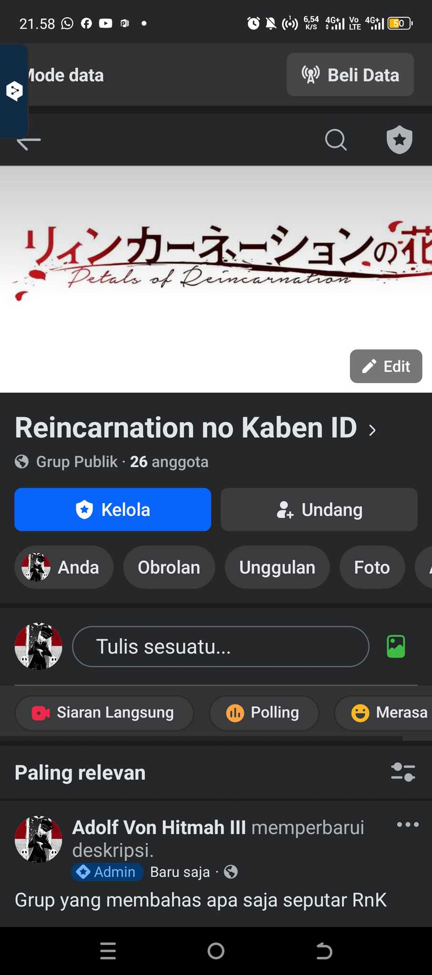 Reincarnation No Kaben Chapter 62