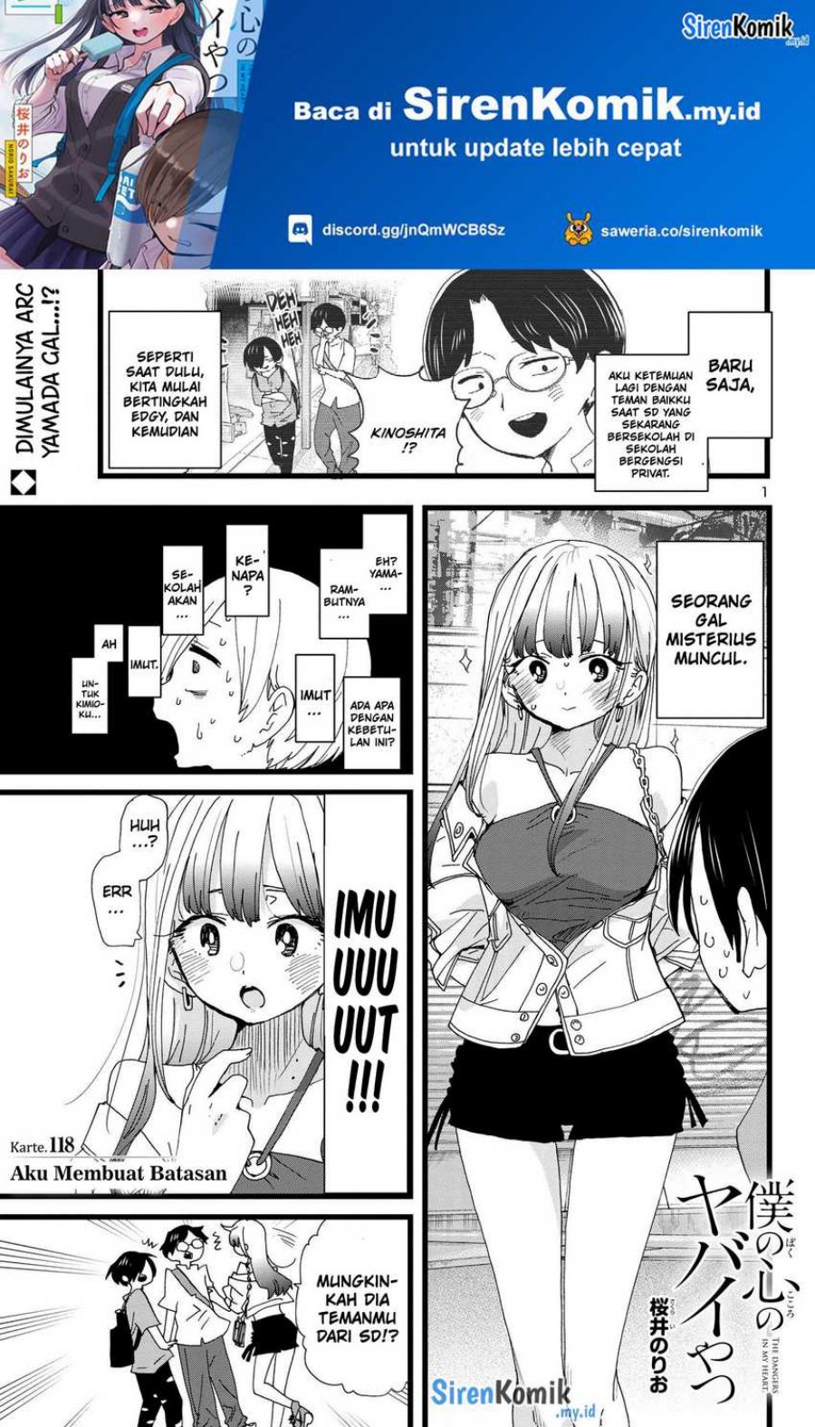 Boku No Kokoro No Yabai Yatsu Chapter 118