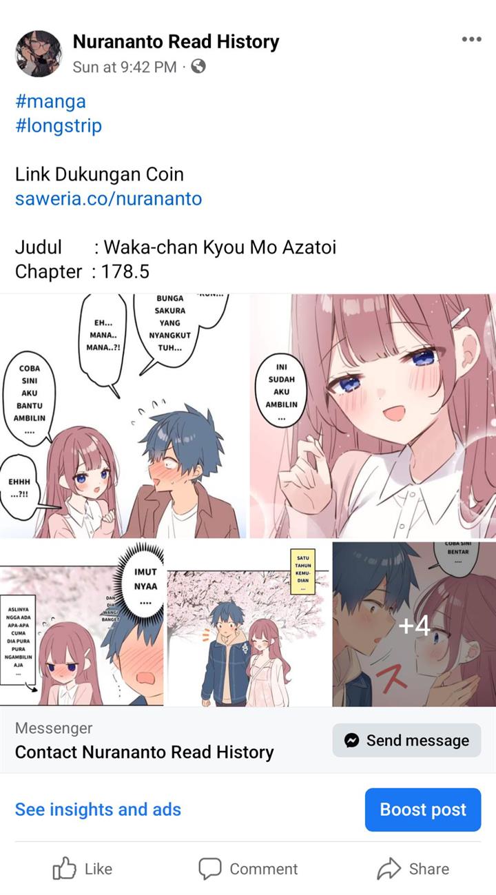 Waka-chan Wa Kyou Mo Azatoi Chapter 178