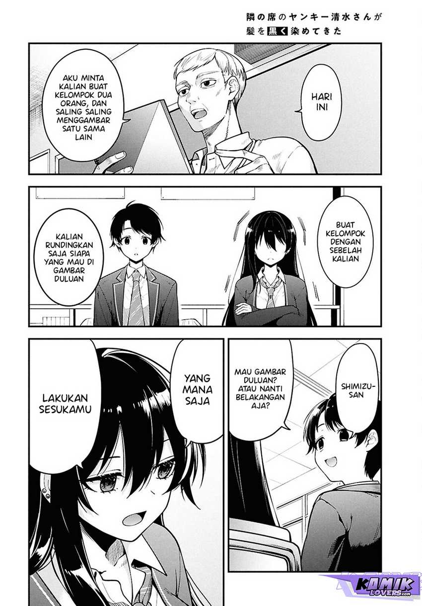 Tonari No Seki No Yankee Shimizu-san Ga Kami Wo Kuroku Sometekita Chapter 1