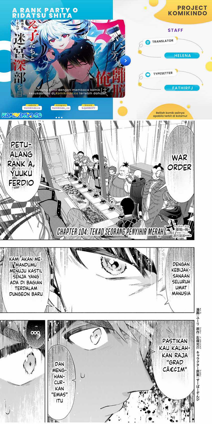 A Rank Party Wo Ridatsu Shita Ore Wa, Moto Oshiego Tachi To Meikyuu Shinbu Wo Mezasu Chapter 104