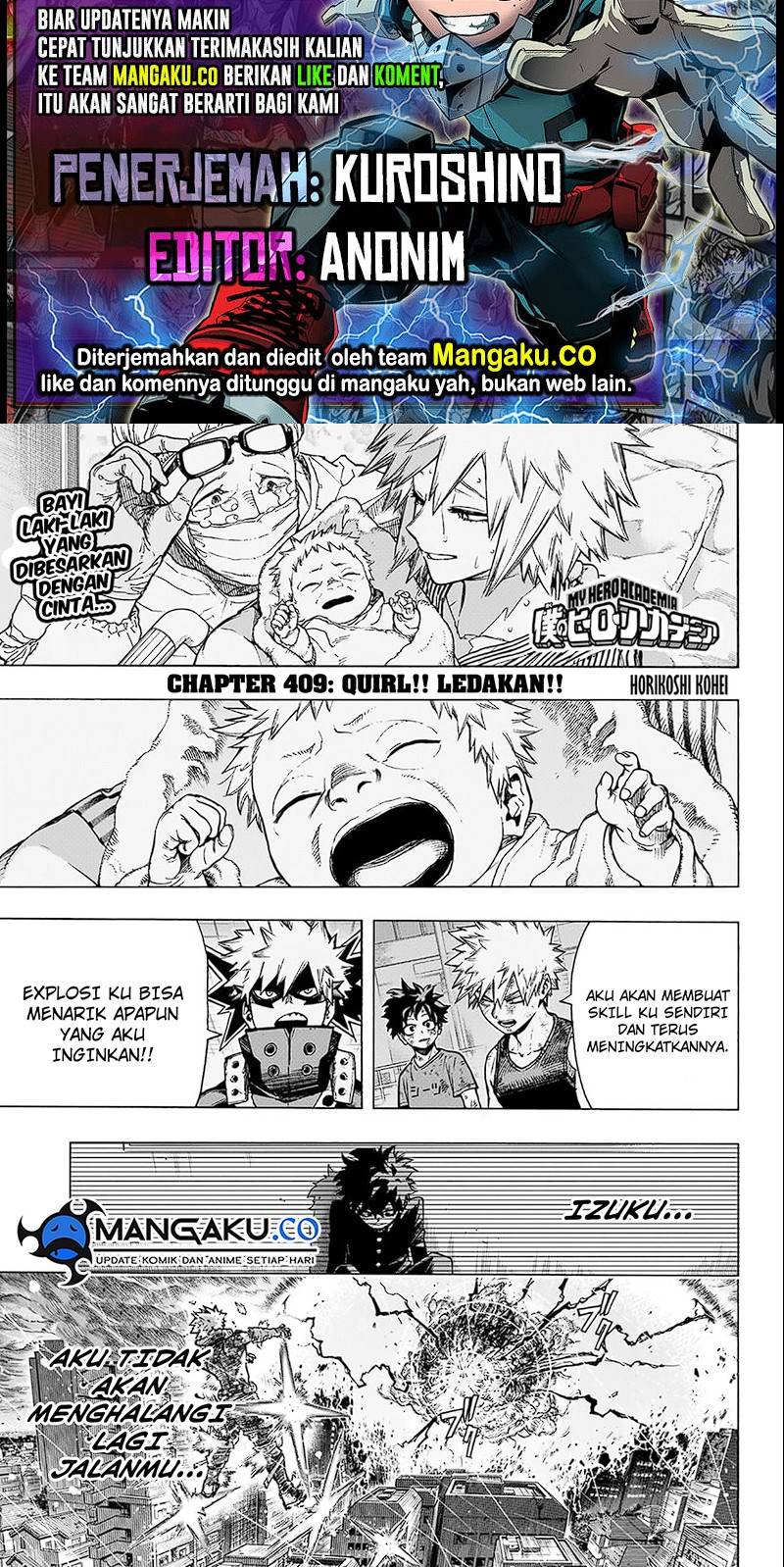 Boku No Hero Academia Chapter 409