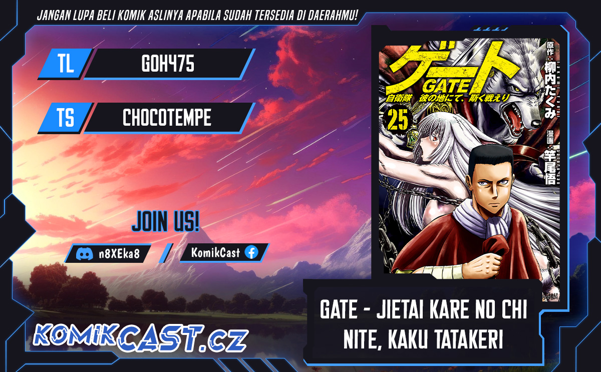 Gate Jietai Kare No Chi Nite, Kaku Tatakeri Chapter 134