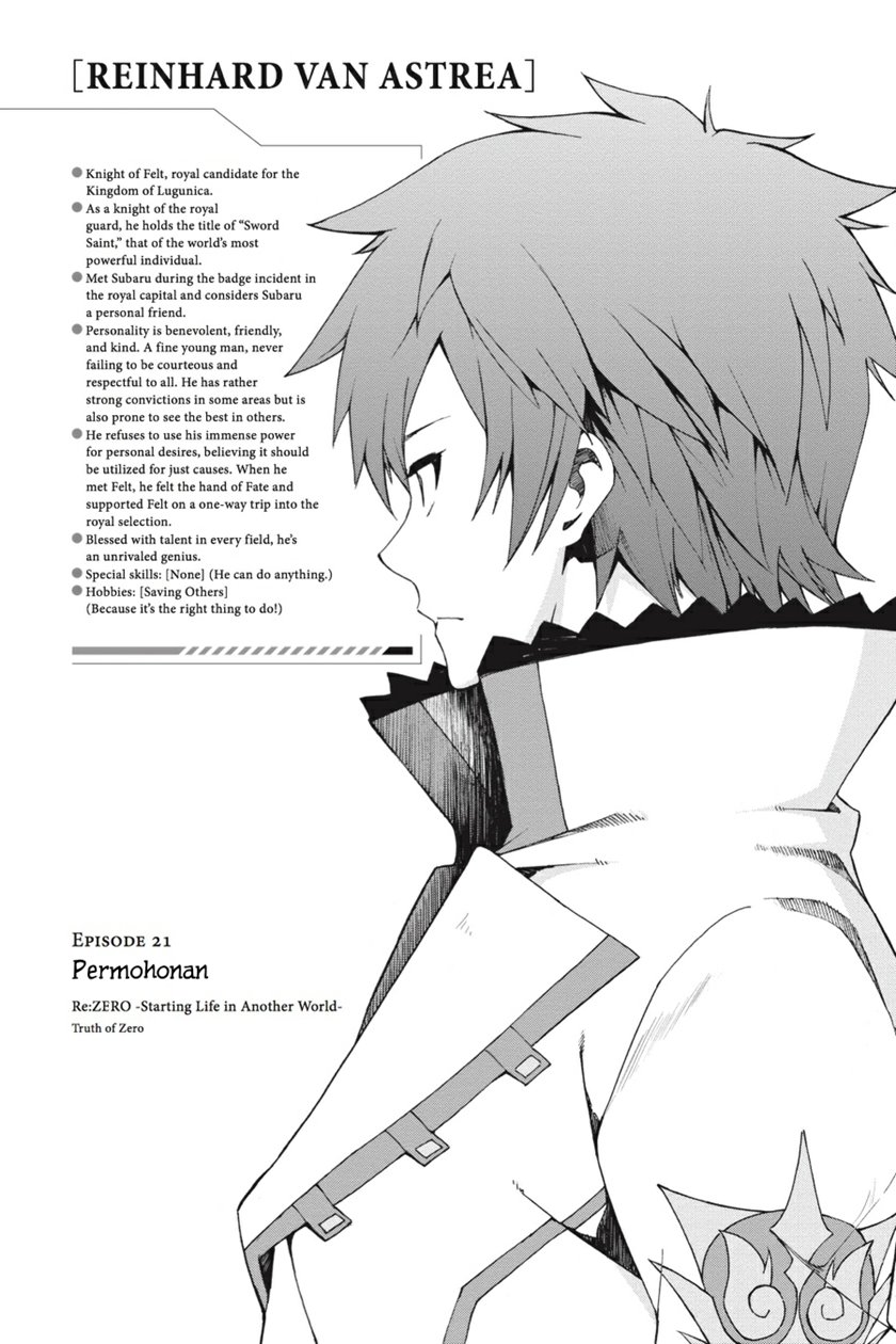 Re Zero Kara Hajimeru Isekai Seikatsu Daisanshou Truth Of Zero Chapter 21