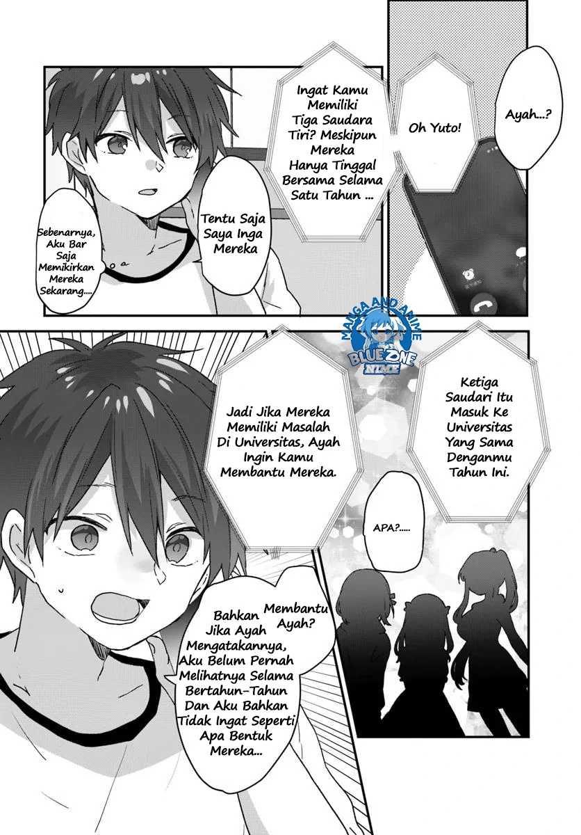 Daigaku Nyuugakuji Kara Uwasa Sareteita Bishoujo San Shimai, Ikiwakareteita Gimai Datta Chapter 1