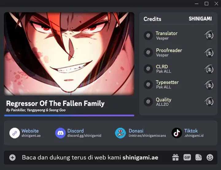 Regressor Of The Fallen Family Chapter 62