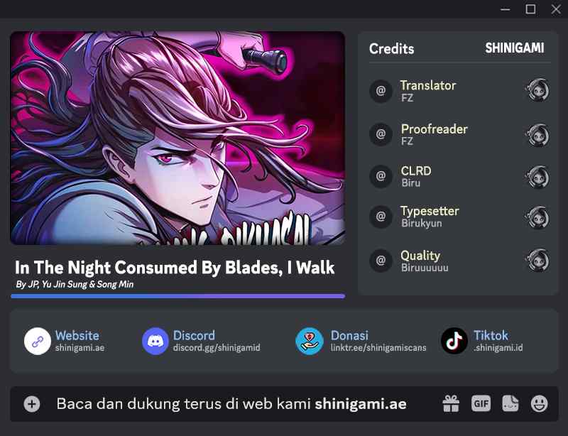 In The Night Consumed By Blades, I Walk Chapter 103
