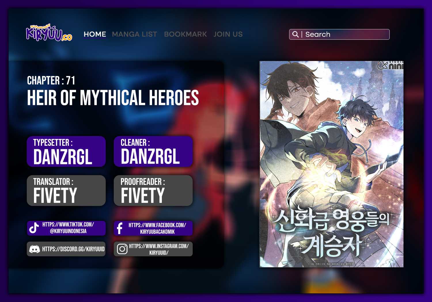 Heir Of Mythical Heroes Chapter 71