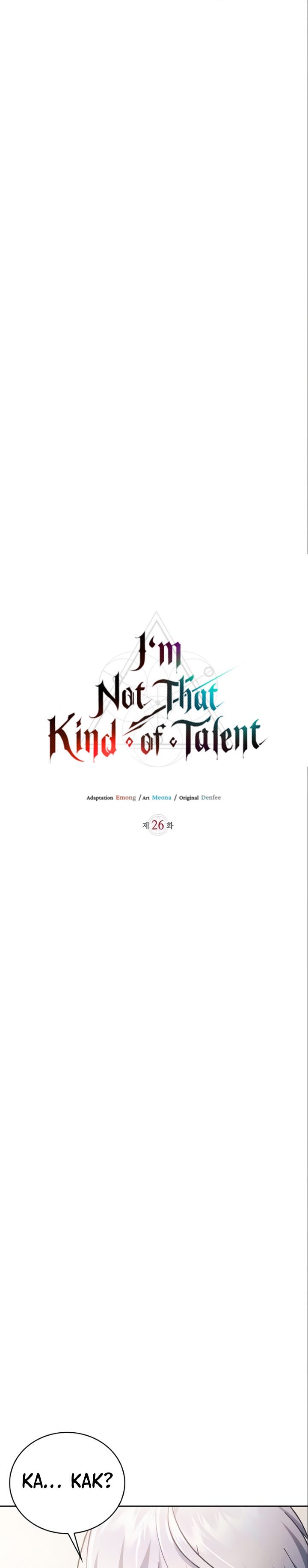 I’m Not That Kind Of Talent Chapter 26