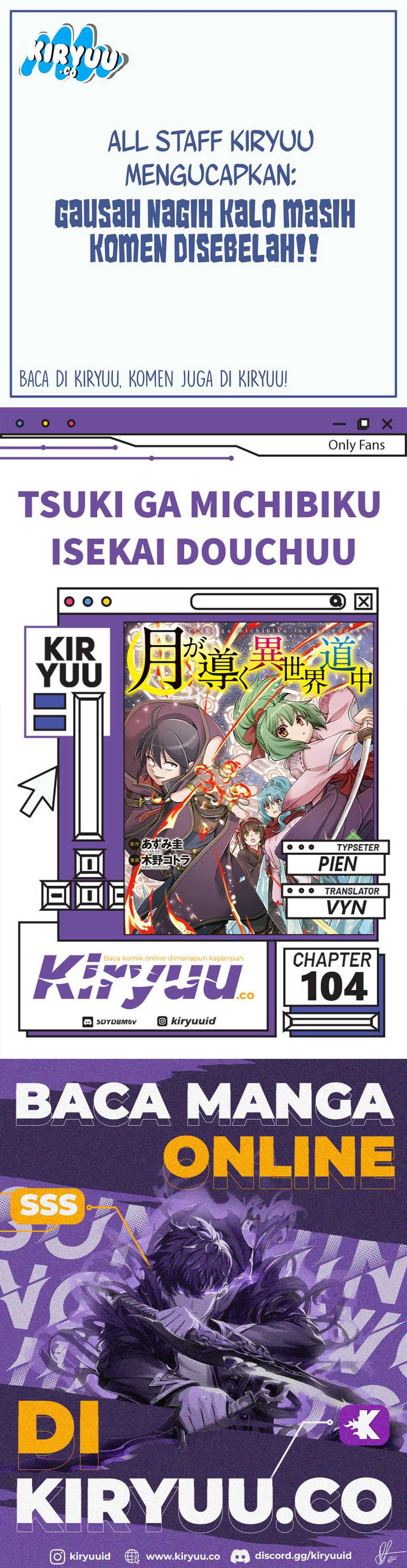 Tsuki Ga Michibiku Isekai Douchuu Chapter 104