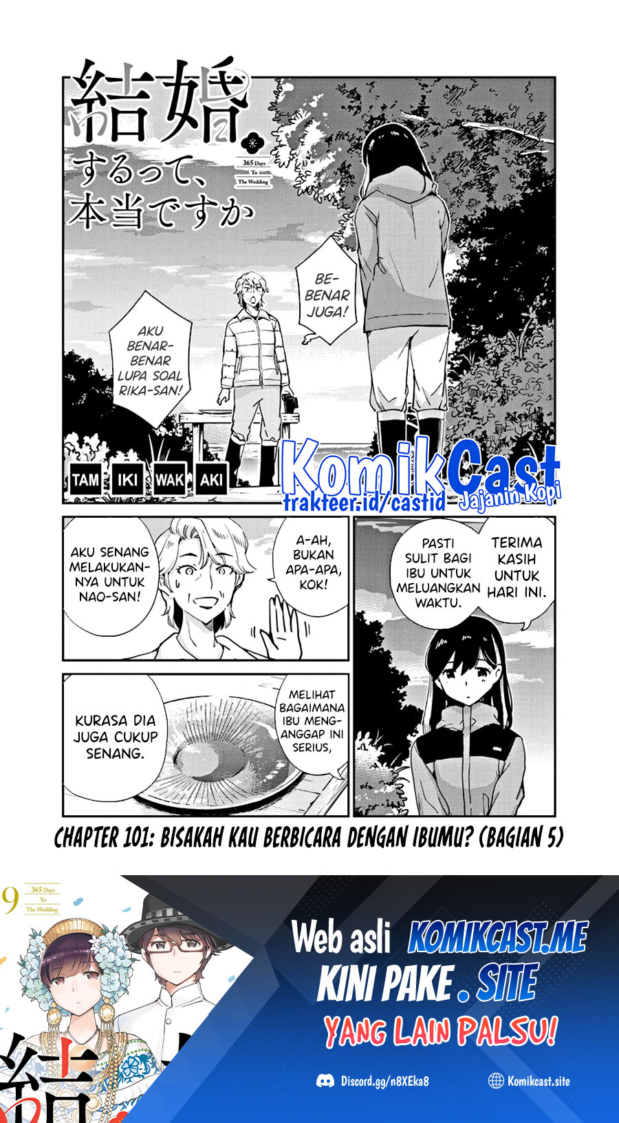 Kekkon Surutte, Hontou Desu Ka Chapter 101