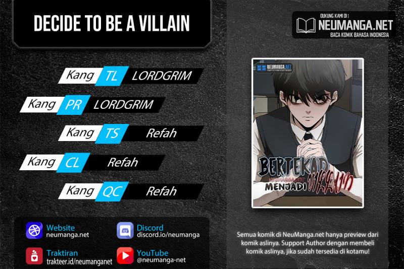 Decide To Be A Villain Chapter 1