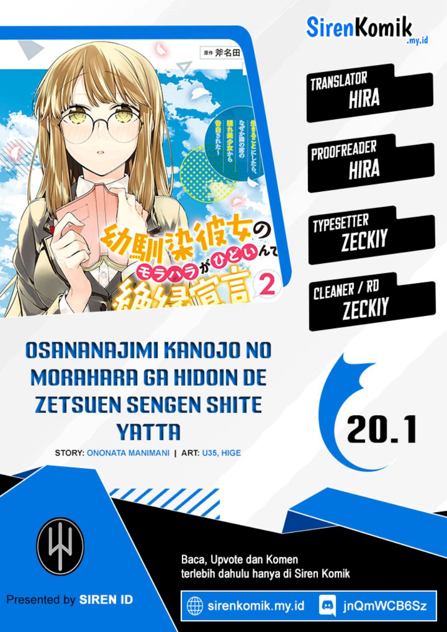 Osananajimi Kanojo No Morahara Ga Hidoin De Zetsuen Sengen Shite Yatta Chapter 20.1