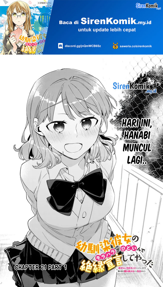 Osananajimi Kanojo No Morahara Ga Hidoin De Zetsuen Sengen Shite Yatta Chapter 21.1